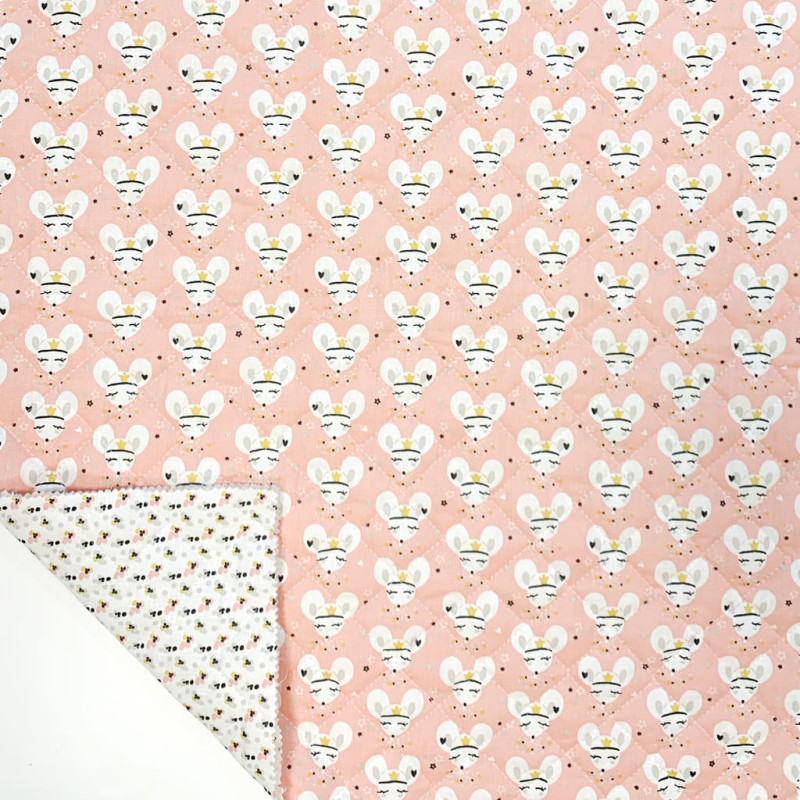 Printed Quilted Cotton CORIBEL / FIMOA Powder / Powder